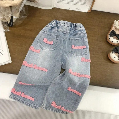 Girls’ Pink Knitted Waistcoat & Denim Jeans Set – Fashion Toddler Summer Outfit (Ages 2–7) - Shello's Creative Boutique