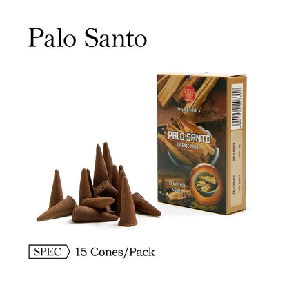 Sandalwood Tower Incense Cones - 15 Handmade Natural Cones