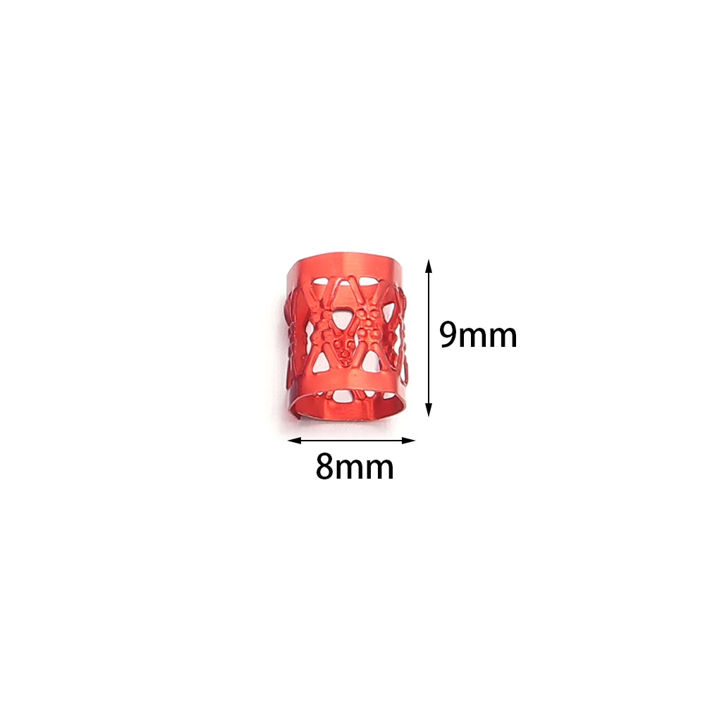 100Pcs/lot Dreadlock Hair Rings Metal Hollow Tube Dirty Dread Braids Adjustable for Cuffs Clip Hair Accessories Styling Tools - Shello's Creative Boutique