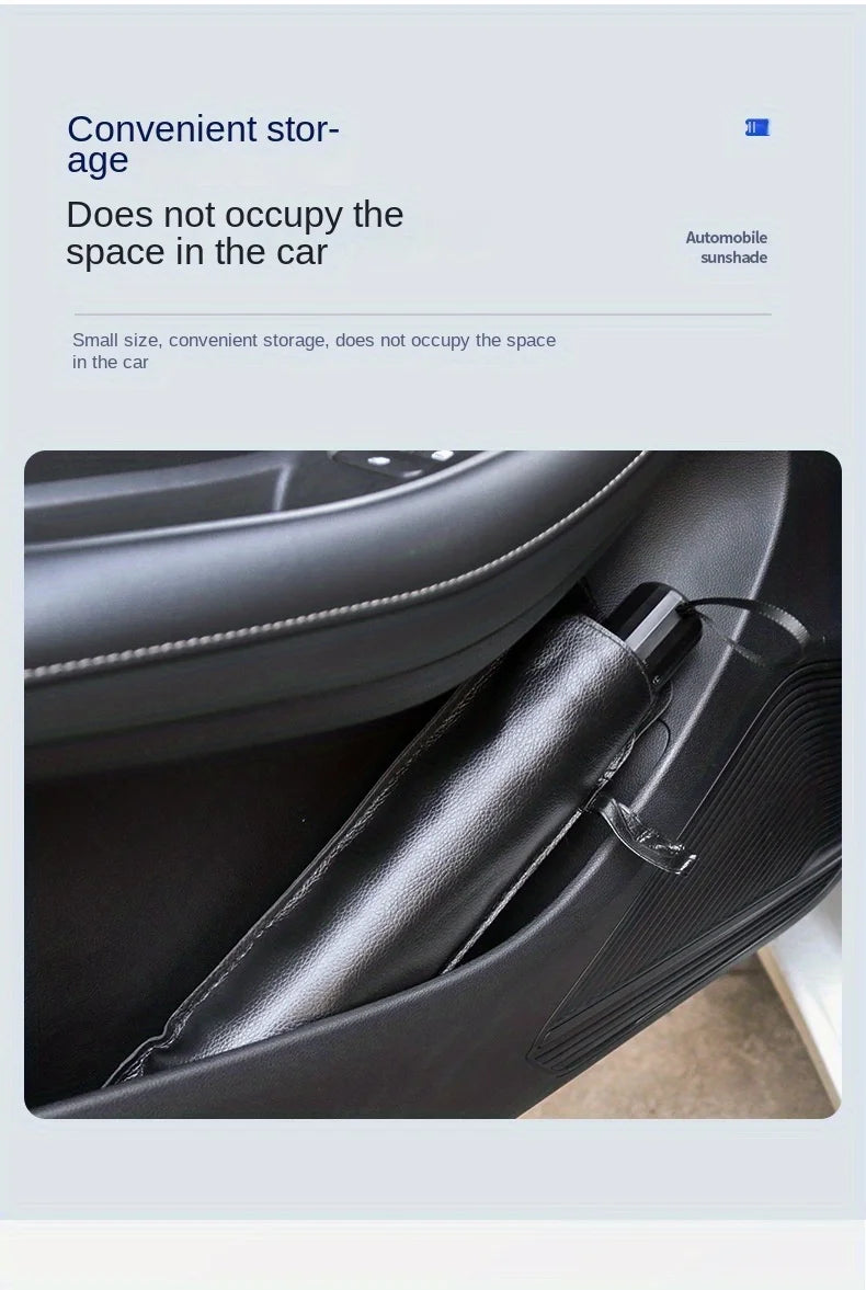 Foldable Car Windshield Sun Shade — Portable Sunscreen Parasol for Front Window