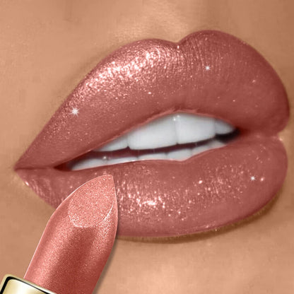 High Pigmented Shiny Lipstick,Stain Resistant,Long-Lasting,Glossy Waterproof Lipstick Shimmering Makeup Valentine'S Day Gift - Shello's Creative Boutique