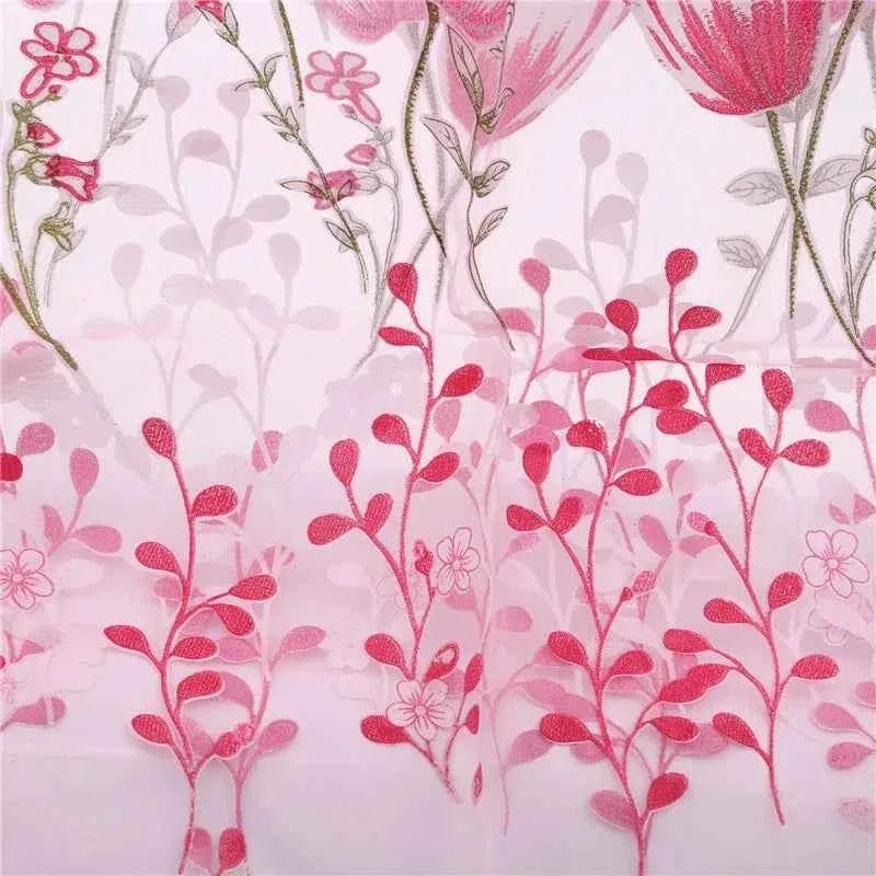 Beeinch Floral Tulle Curtains - Modern Sheer Window Panels for Living Room & Bedroom - Shello's Creative Boutique