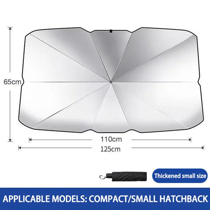 Foldable Car Windshield Sun Shade — Portable Sunscreen Parasol for Front Window
