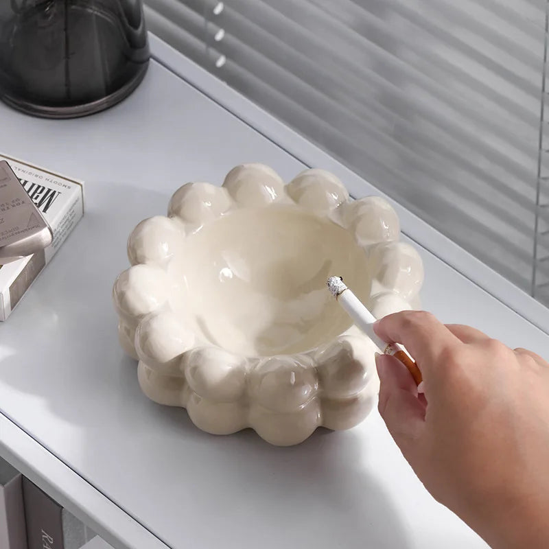 Electroplated Ceramic Ashtray – Decorative Smoking Accessory & Car Ash Tray