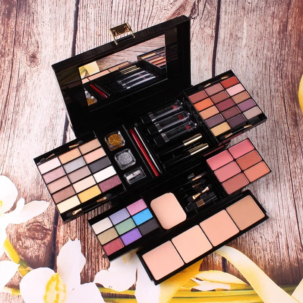 MISS ROSE Makeup Set Box Professional Eyeshadow Lip Gloss Stick Foundation Blush Powder Makeup Kit Maquiagem Cosmetics - Shello's Creative Boutique
