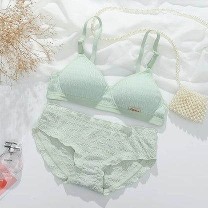 YSANSCA Women’s Seamless Sport Lingerie Set – Wire-Free Push-Up Bralette & Sexy Low Waist Panties