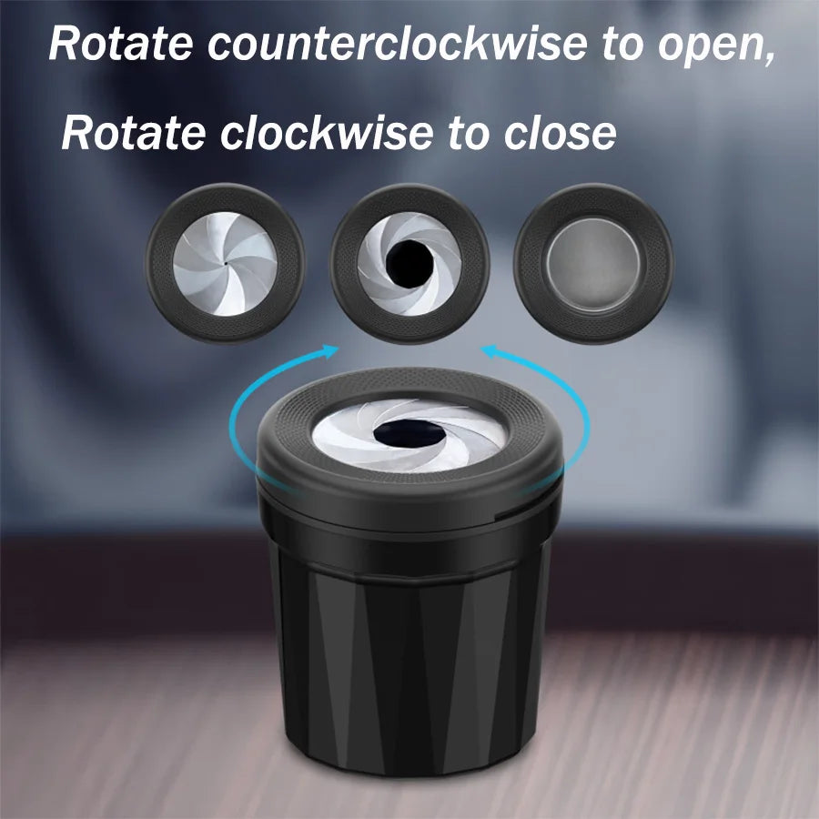 Rotating Car Ashtray With Lid – Fly-Proof Easy Clean Auto Ashtray