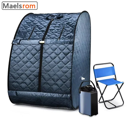 Portable 3L Steam Sauna Tent – 1000W Foldable Home Spa with Remote Control & Chair