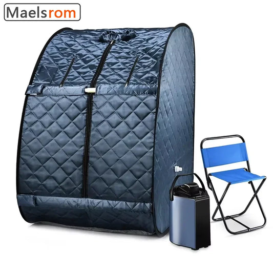 Portable 3L Steam Sauna Tent – 1000W Foldable Home Spa with Remote Control & Chair