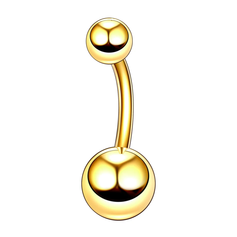 Stainless Steel Cubic Zirconia Drop Navel Ring