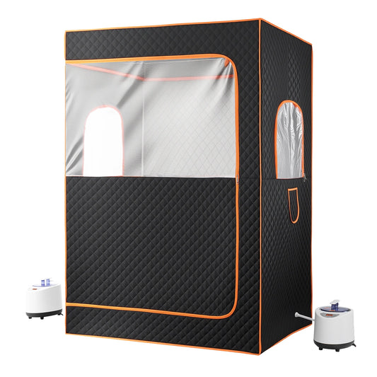 Upgraded 2-Person Portable Steam Sauna Tent – Heavy-Duty Stainless Steel Frame Home Spa