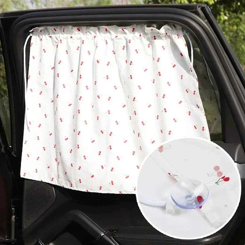 Suction Cup Curtain In The Car Window Sunshade Cover Cartoon Universal Side Window Sunshade UV Protection For Kid Baby Children