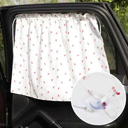 Suction Cup Curtain In The Car Window Sunshade Cover Cartoon Universal Side Window Sunshade UV Protection For Kid Baby Children