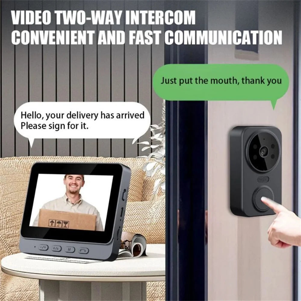WiFi Video Doorbell Camera Bundle with HD Night Vision, Motion Detection & Cloud Storage