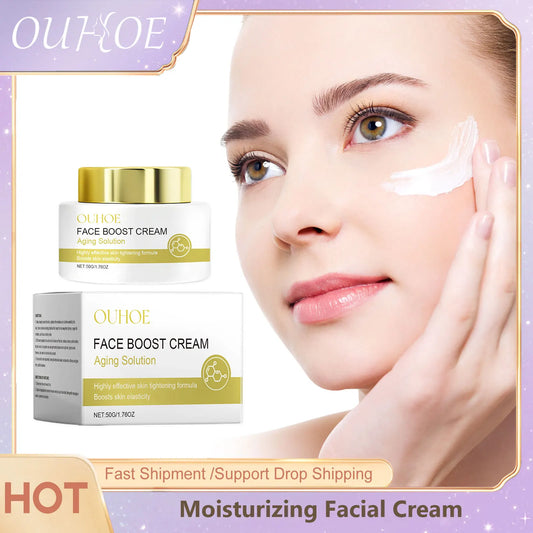 Deep Hydration Face Cream Moisturizing Nourish Tighten Skin Fade Fine Lines Wrin-kle Repair Brighten Smooth Collagen Boost Cream - Shello's Creative Boutique