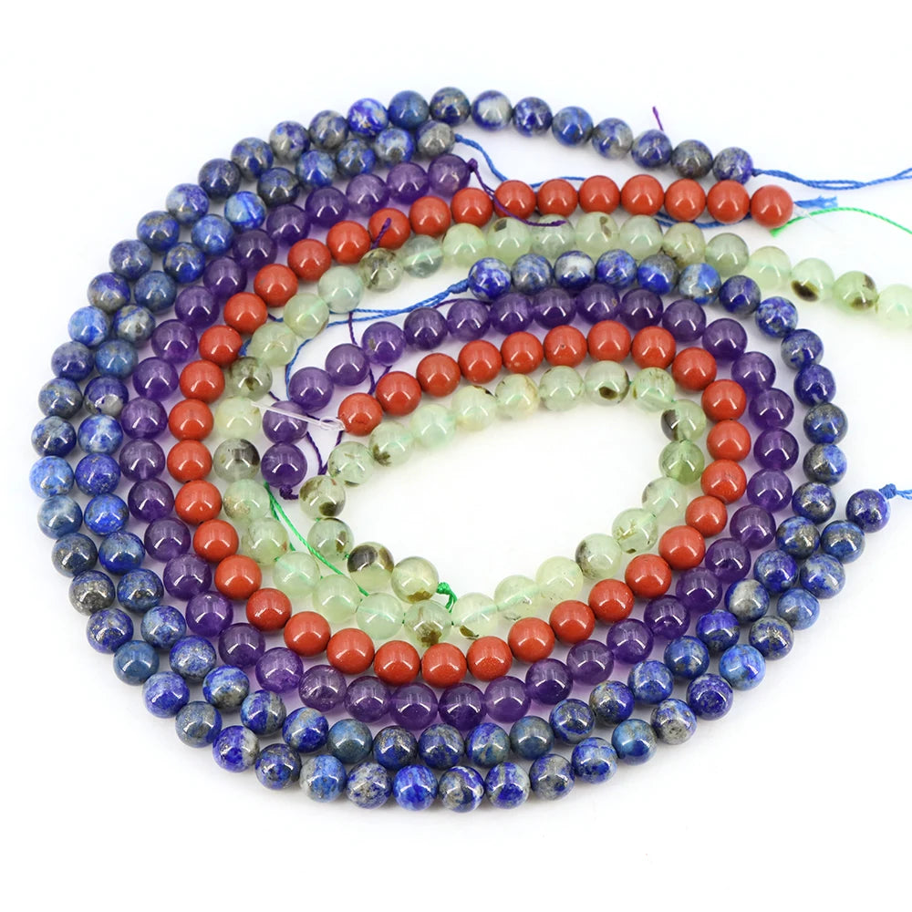 Natural Stone Beads for Jewellery Making – Blue Tiger Eye, Amethyst & Rose Quartz | 4/6/8/10mm