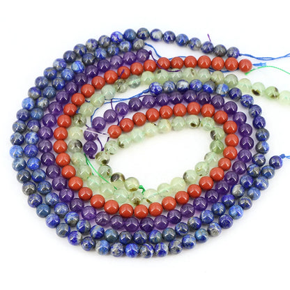 Natural Stone Beads for Jewellery Making – Blue Tiger Eye, Amethyst & Rose Quartz | 4/6/8/10mm