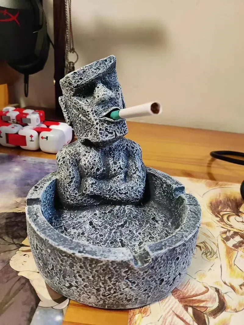 Creative Resin Ashtray – Decorative Desktop Cigarette Tray, Novelty Home Décor