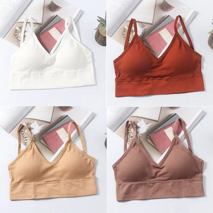ZXYOUPING Kit 4 Seamless Bra Set – Sexy Beautiful Back Cotton-Blend Wireless