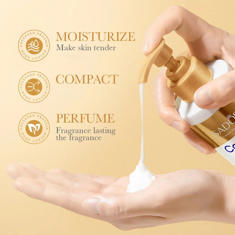 Collagen Body Lotion for Firming & Hydration - Intense Moisturizer Anti-Aging Skin for Dry, Sagging Skin, Nourishment 300g/pc - Shello's Creative Boutique