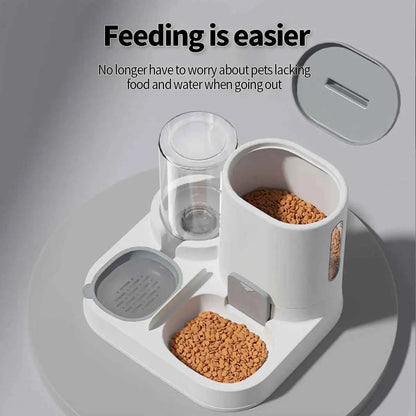 Feeder - Dual-purpose Drinking and Feeding Unit - Convenient, Simple, Large Capacity -Suitable for Small and Medium Dogs and cat