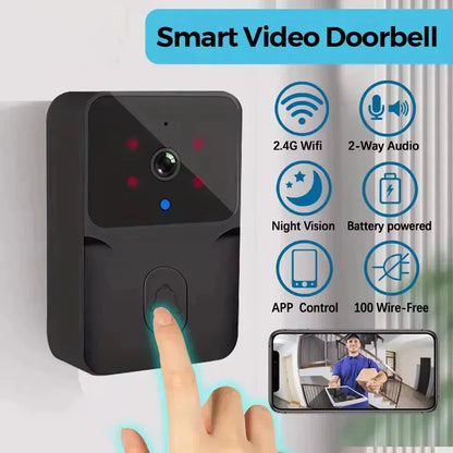 Wireless WiFi Video Doorbell Camera Bundle with HD Outdoor IR & Video Intercom