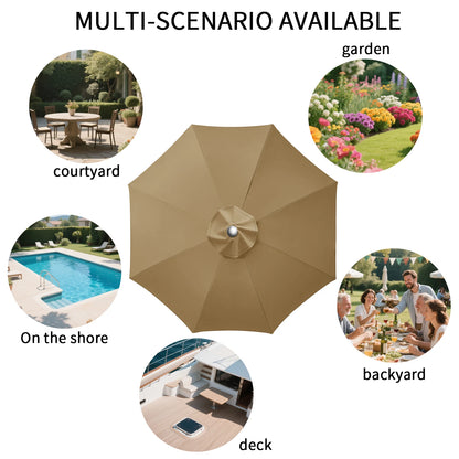 Replaceable Parasol Top Cloth – UV Protection Garden Patio Canopy Cover 2m to 3m