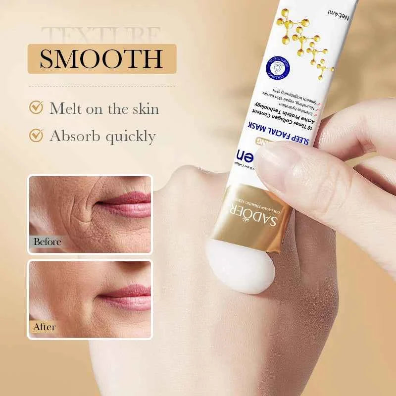 20pcs/box SADOER Sleeping Facial Masks Face Moisturizing Hydrating Anti-aging Whitening Anti Wrinkles Face Mask Facial Skin Care