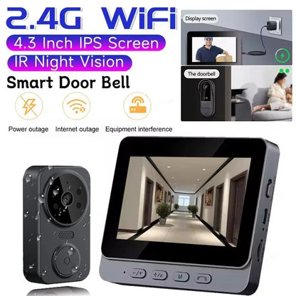 WiFi Video Doorbell Camera Bundle with HD Night Vision, Motion Detection & Cloud Storage