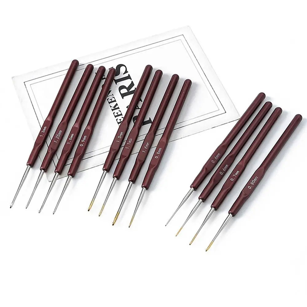 Dreadlock Crochet Hooks 0.5-0.8mm - Metal Plastic Micro Hook Set for Hair Weaving - Shello's Creative Boutique