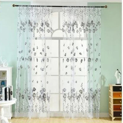 Modern Purple Tulle Curtain Panel - 200x100cm Sheer Voile Drape for Living Room & Bedroom - Shello's Creative Boutique