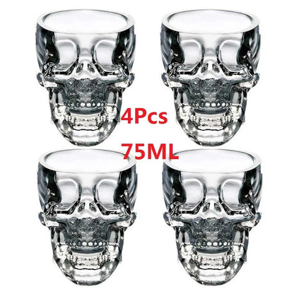 Skull Head Crystal Decanter & Glass Set – Gothic Bar Whisky Vodka Wine Spirits