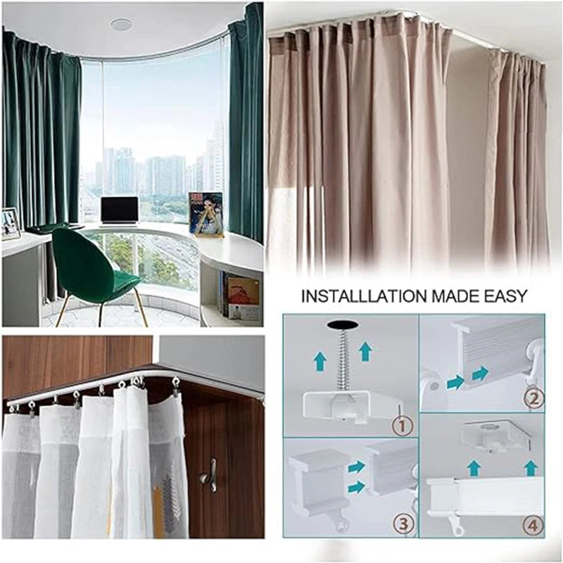 Flexible Bendable Curtain Track 2-6M - Curved Rail - Shello's Creative Boutique