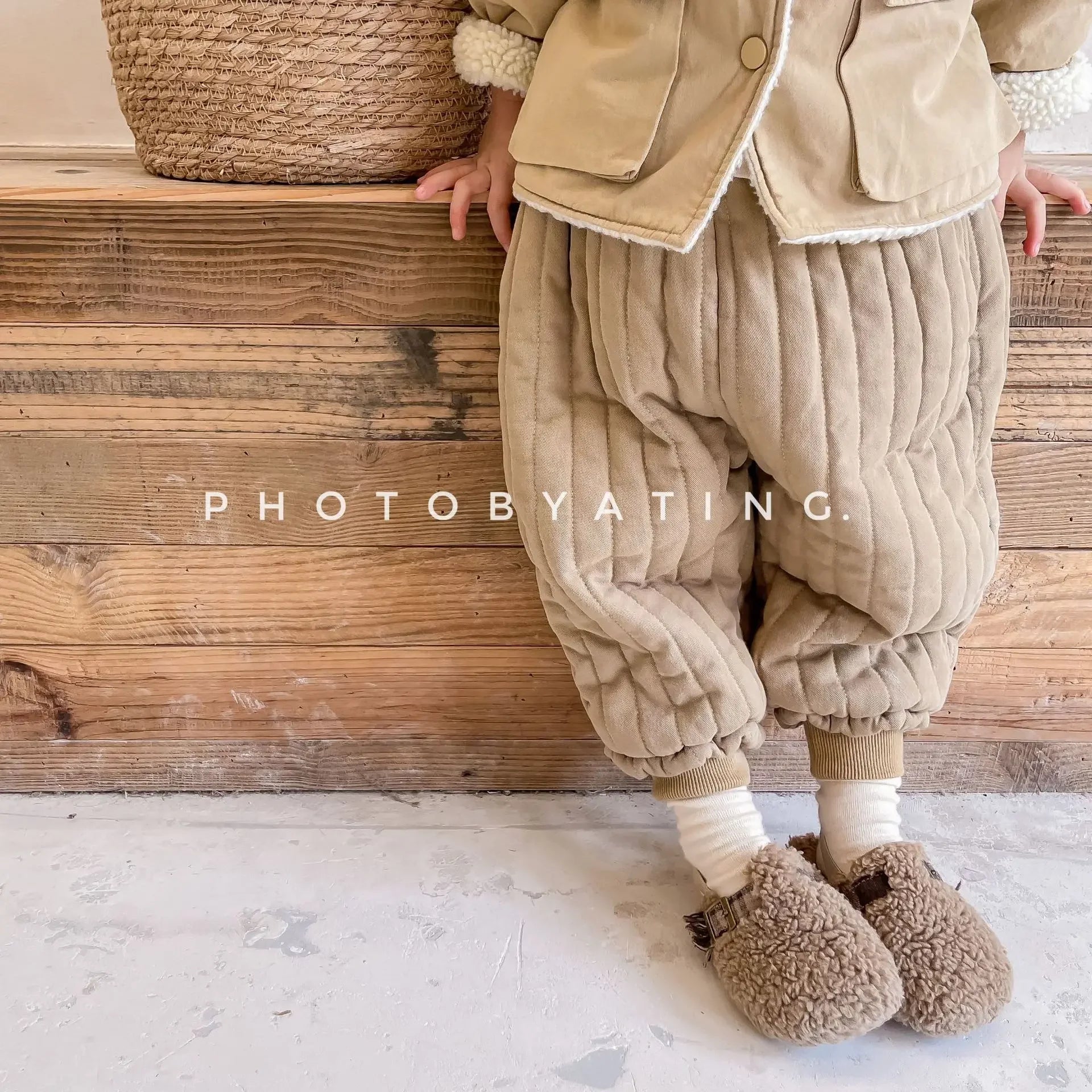 Winter Cotton-Padded Kids Harem Trousers – Unisex Full-Length Thermal Pants (Ages 2–7) Shello's Creative Boutique