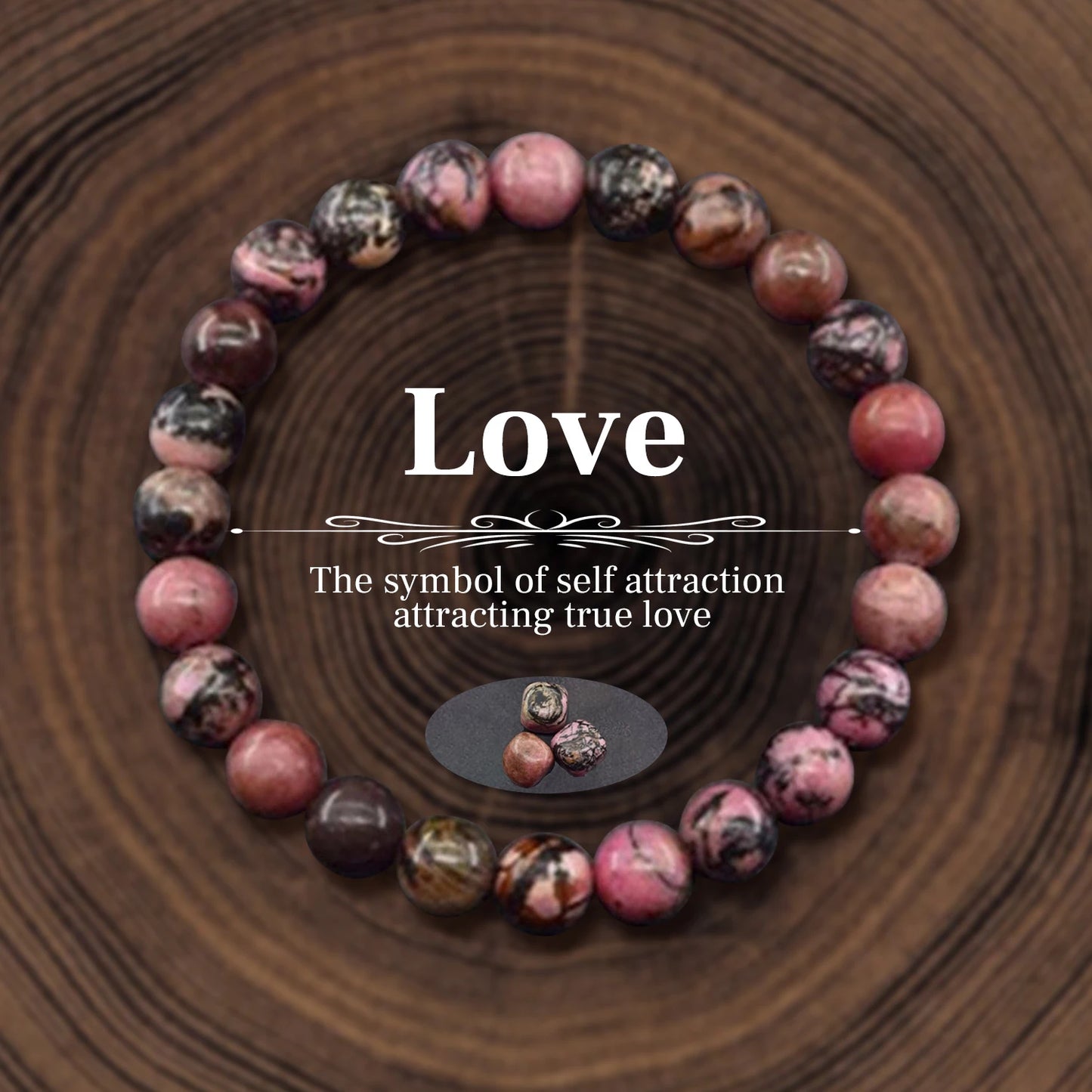 8mm Natural Stone Beaded Bracelet – Amethyst, Crystal, Agate & Tiger Eye
