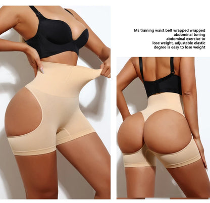 High Waist Shapewear Shorts - Butt Lifter Control Panty