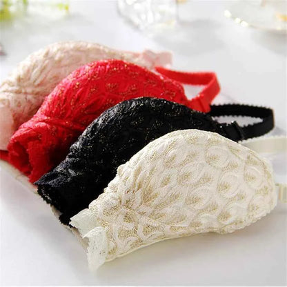 Fashionable and sparkling girl sexy women's bra set wholesale bow tie women's underwear without steel ring bra set