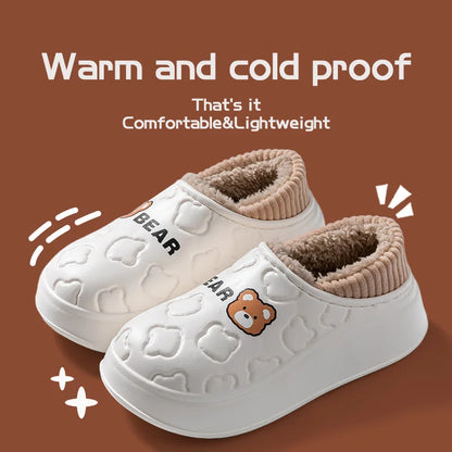 Women's Waterproof Winter Slippers – Non-Slip Insulated Cotton Shoes - Shello's Creative Boutique