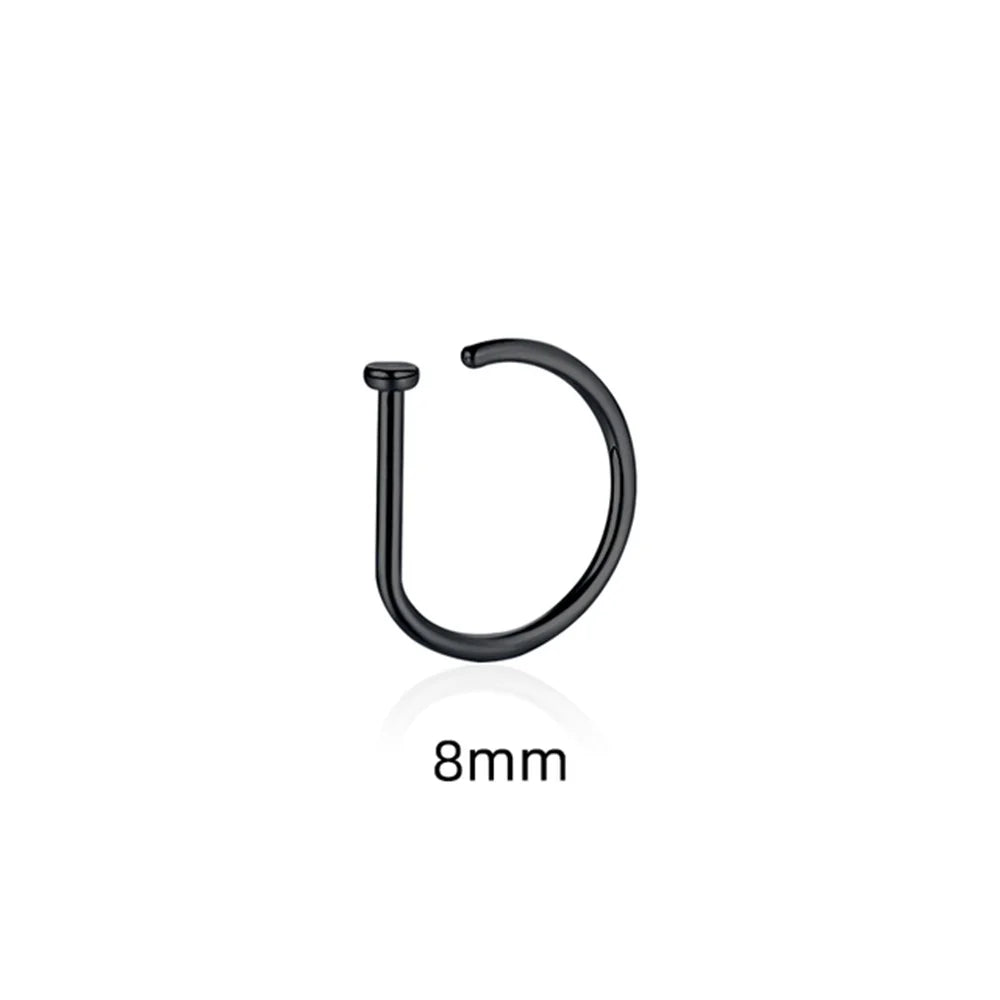 Faux Nose Ring & Septum Clip Set – Five Finishes