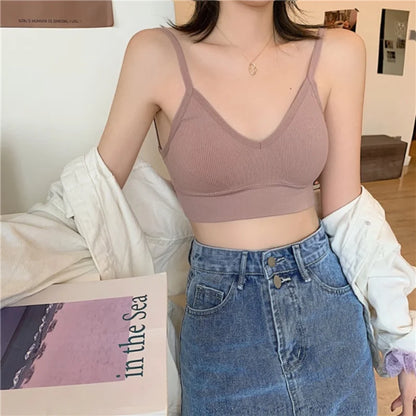 ZXYOUPING Kit 4 Seamless Bra Set – Sexy Beautiful Back Cotton-Blend Wireless