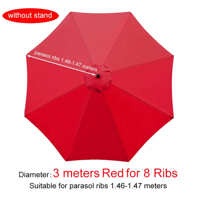 Parasol Replacement Cloth – Waterproof Anti-UV Canopy for 6 & 8 Rib Banana Parasols
