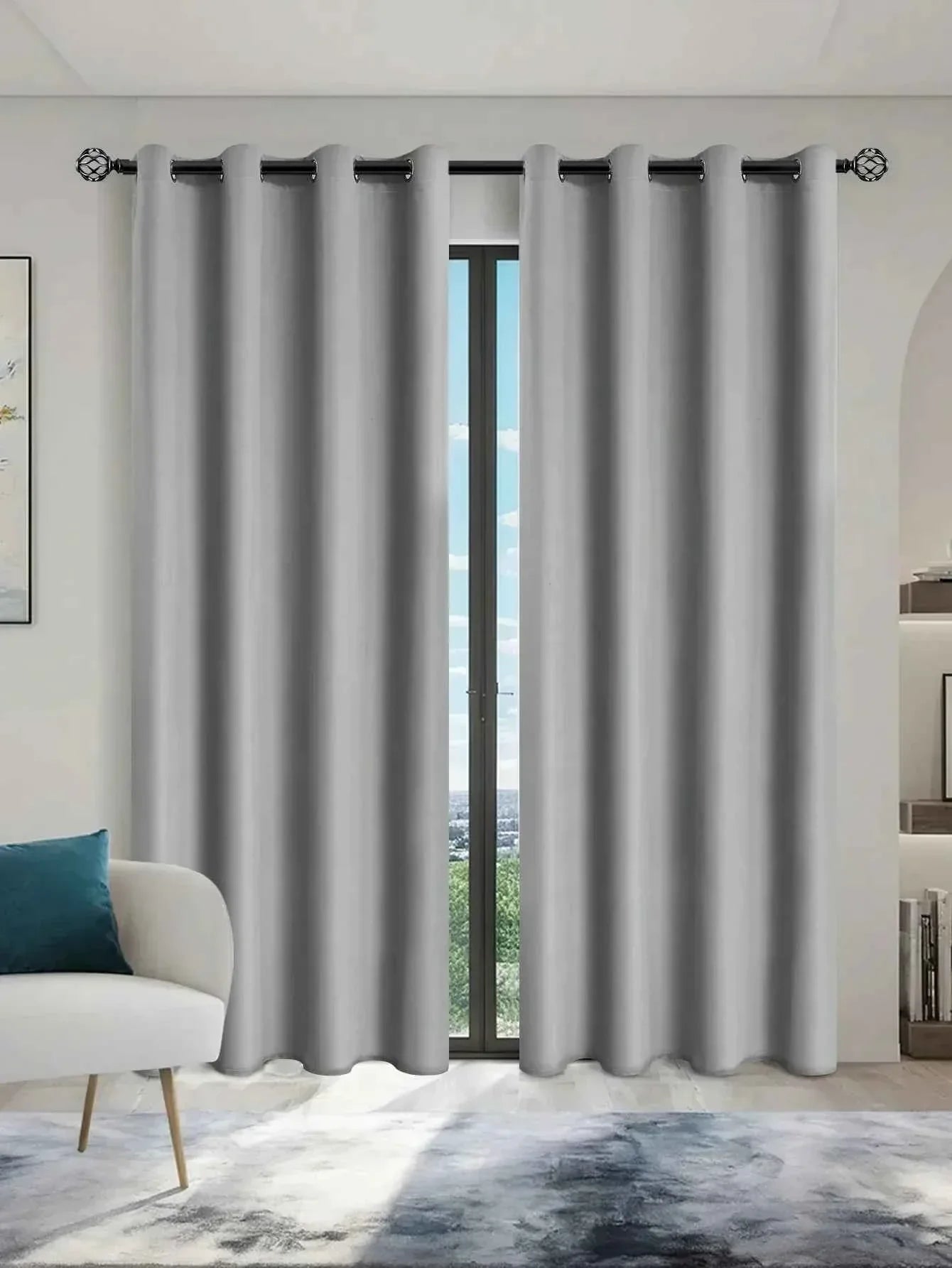 Solid Blackout Curtains with Grommets - Total Privacy Drapes for Bedroom - Shello's Creative Boutique