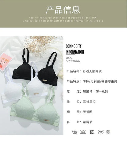 YSANSCA Women’s Seamless Sport Lingerie Set – Wire-Free Push-Up Bralette & Sexy Low Waist Panties