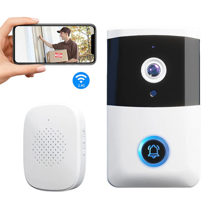 WiFi Wireless Video Doorbell with Night Vision & Two-Way Audio