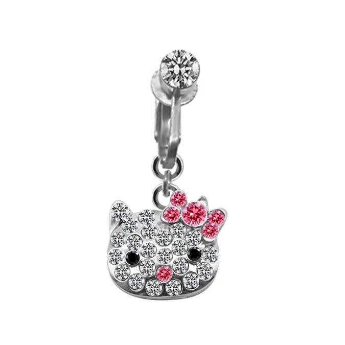 Non-Piercing Belly Button Ring – Cat, Dragon & Butterfly Styles