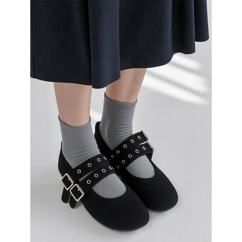 Mary Jane Ballet Flats - Buckle Strap Dance Shoes - Shello's Creative Boutique