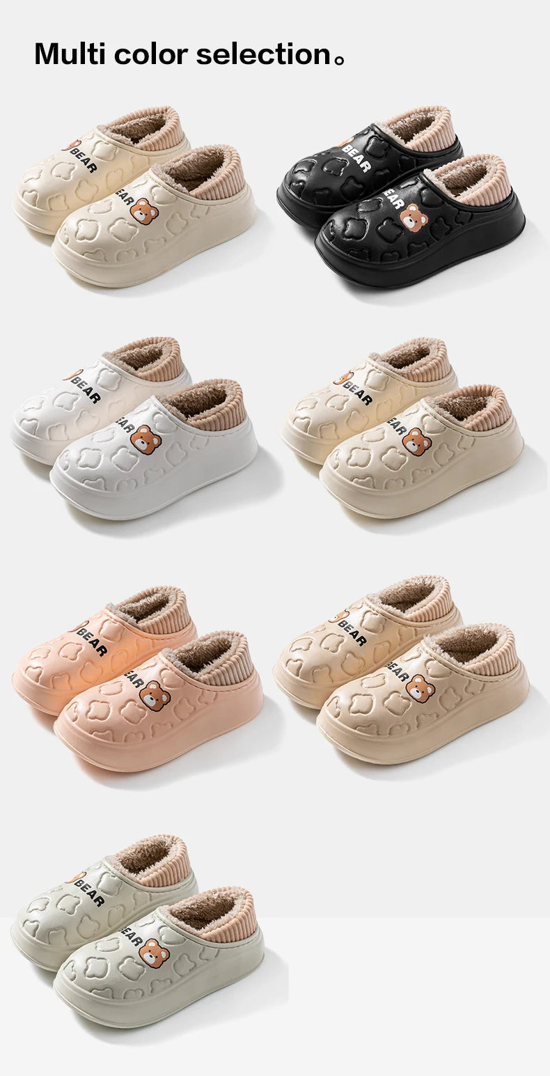 Women's Waterproof Winter Slippers – Non-Slip Insulated Cotton Shoes - Shello's Creative Boutique