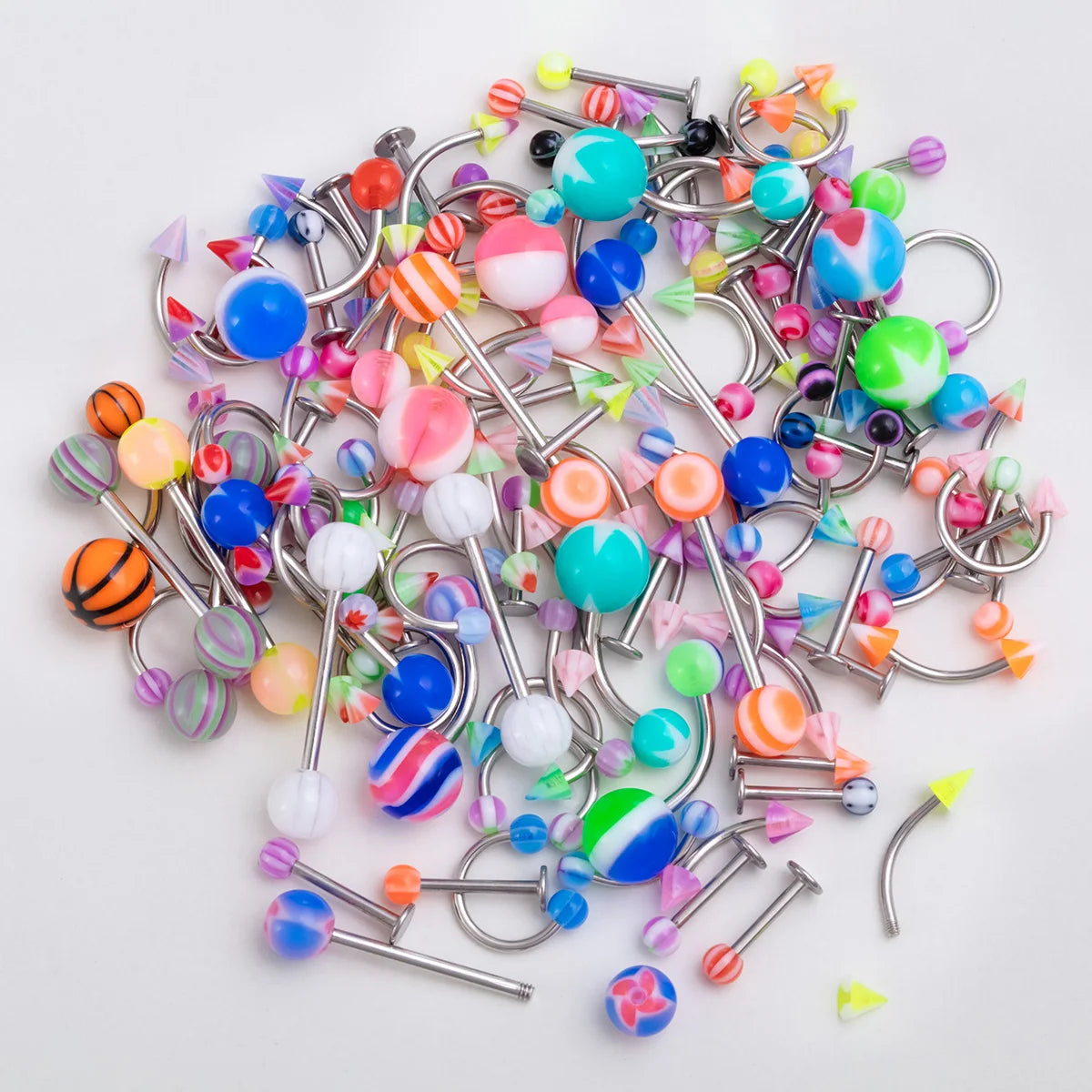 Body Piercing Jewellery Kit – Stainless Steel & Acrylic