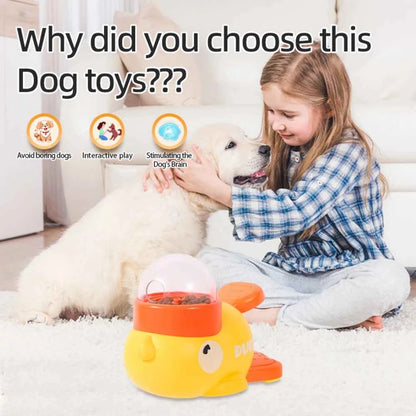 Pet Snack Feeder Dog Food Dispenser Automatic Feeder Puppy Cartoon Duck Design Used to Train Dogs Accessories Cats Cat Supplies