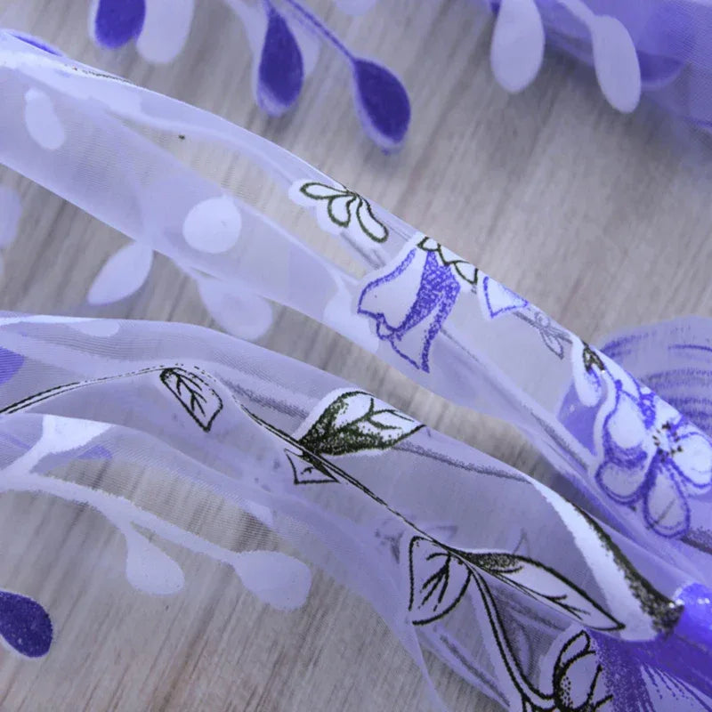 Beeinch Floral Tulle Curtains - Modern Sheer Window Panels for Living Room & Bedroom - Shello's Creative Boutique